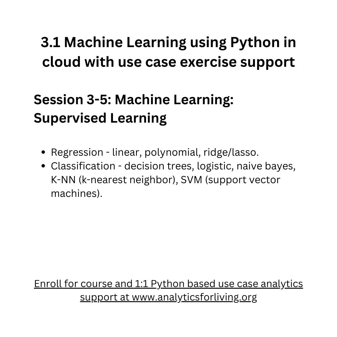 3.1 Machine Learning using Python in cloud environment -and- 1:1 use c ...