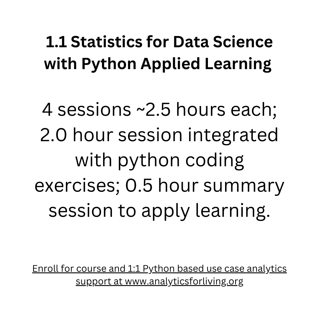 Python System Stats 1.1 Statistics for Data Science with Python -and- 1:1 use case support ...